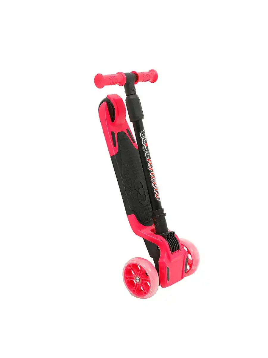 Cool Wheels Pembe Tulpar Işıklı 3 Tekerlekli Katlanabilir Scooter - CoolWheels Scooter - Çocuk Scooter