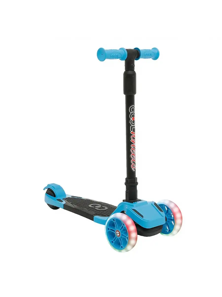 Cool Wheels Mavi Tulpar Işıklı 3 Tekerlekli Katlanabilir Scooter - CoolWheels Scooter - Çocuk Scooter