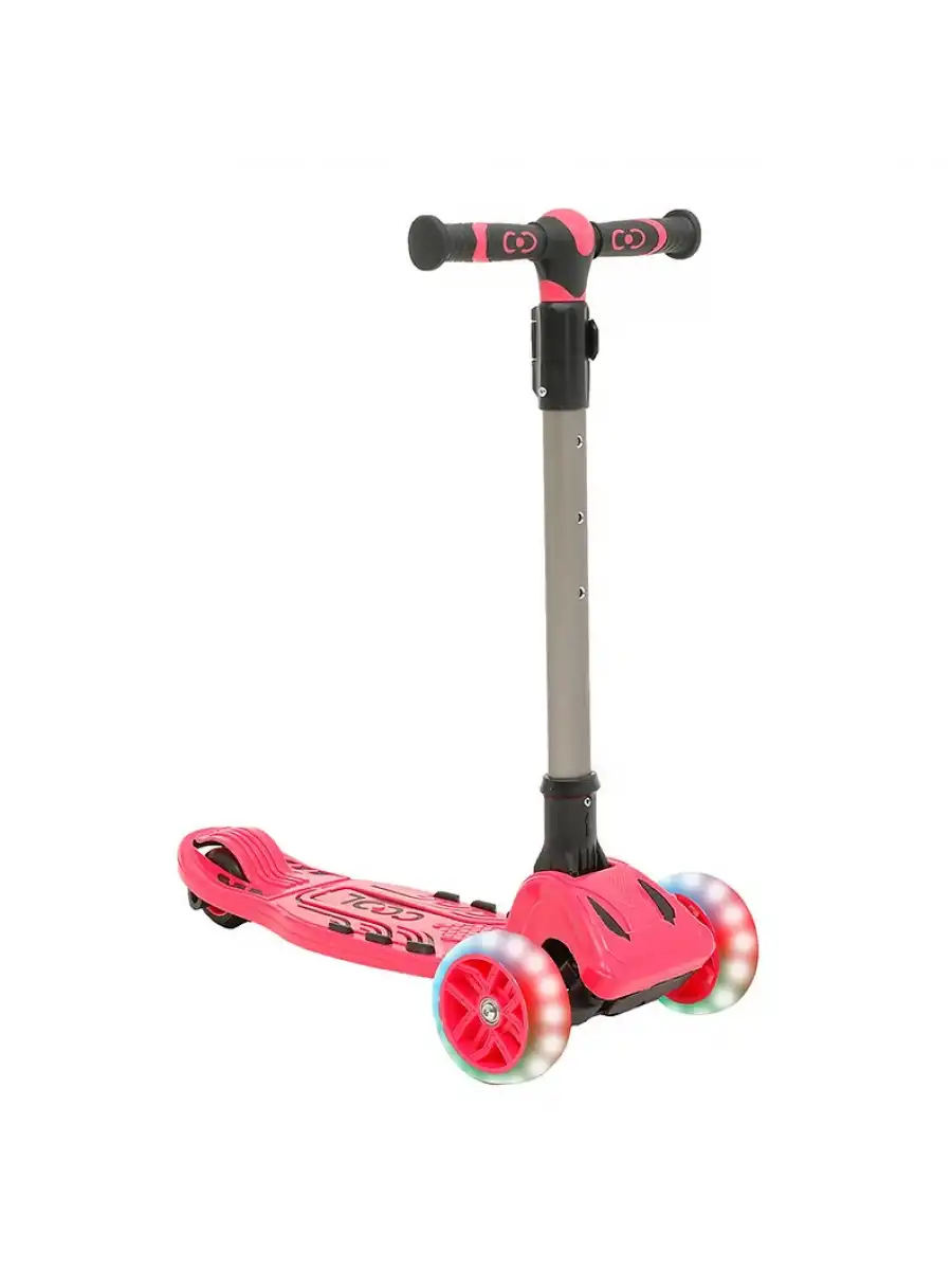 Cool Wheels Pembe Maxi Işıklı 3 Tekerlekli Katlanabilir Scooter - CoolWheels Scooter - Çocuk Scooter