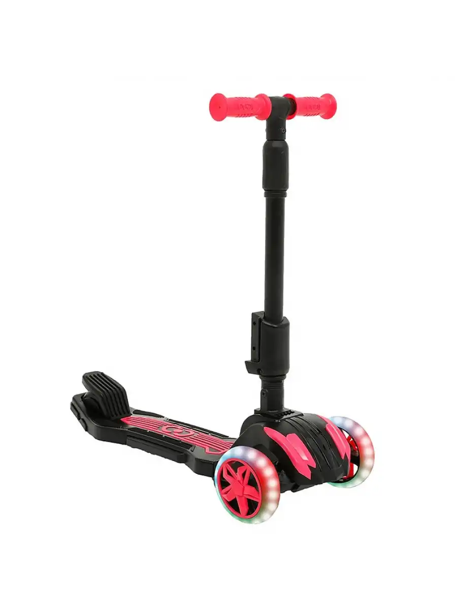 Cool Wheels Oturaklı Pembe Combo Işıklı 3 Tekerlekli Katlanabilir Scooter - CoolWheels Scooter - Çocuk Scooter