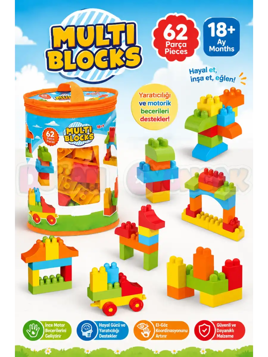 Multi Blocks (62 Parça) - Multi Bloklar - Mutli Legolar - Lego Setleri - Lego Oyuncakları