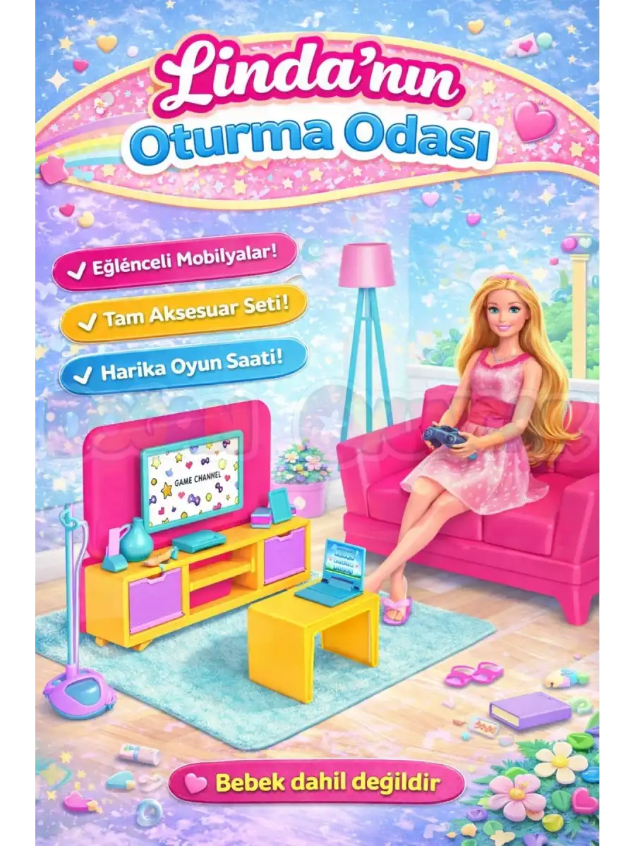 Lindanın Tüm Setleri - Ev Setleri - Barbie Ev Seti - Tatil Evi - Ev Eşyaları - Evcilik Seti - Linda Setleri