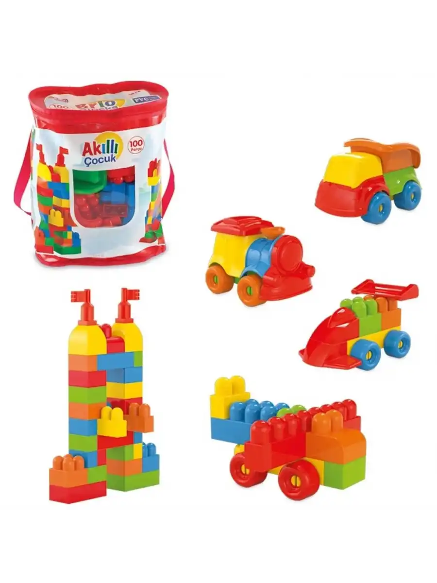 Akıllı Çocuk (100 Parça) - Büyük Parça Lego - Lego Setleri - Bloklar - Bebek Lego