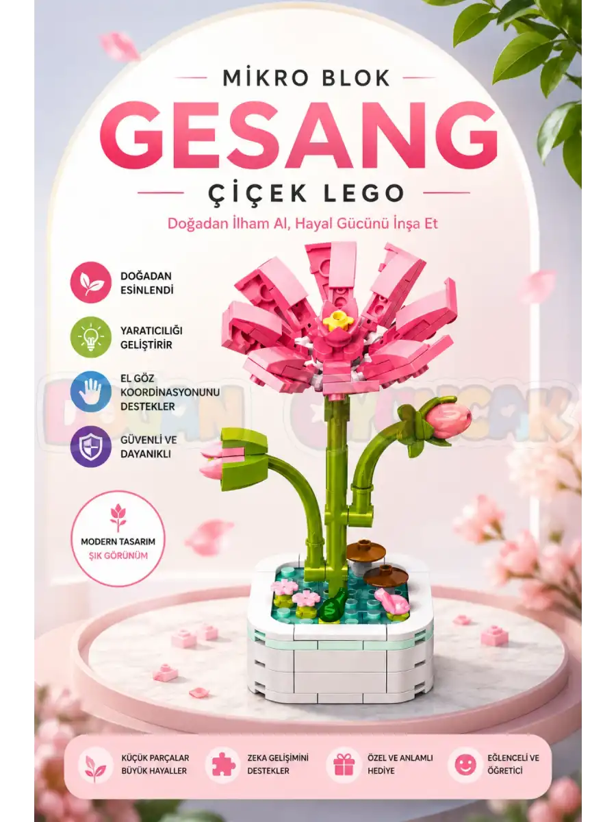 Mikro Blok Gesang Çiçek Lego - Lego Setleri Mini Lego - Çiçek Lego - Blossom Çiçek Lego