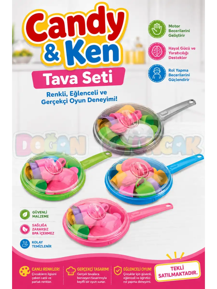 Candy & Ken Tava Seti - Mutfak Setleri - Ev Oyuncak Setleri - Mutfak Gereçleri