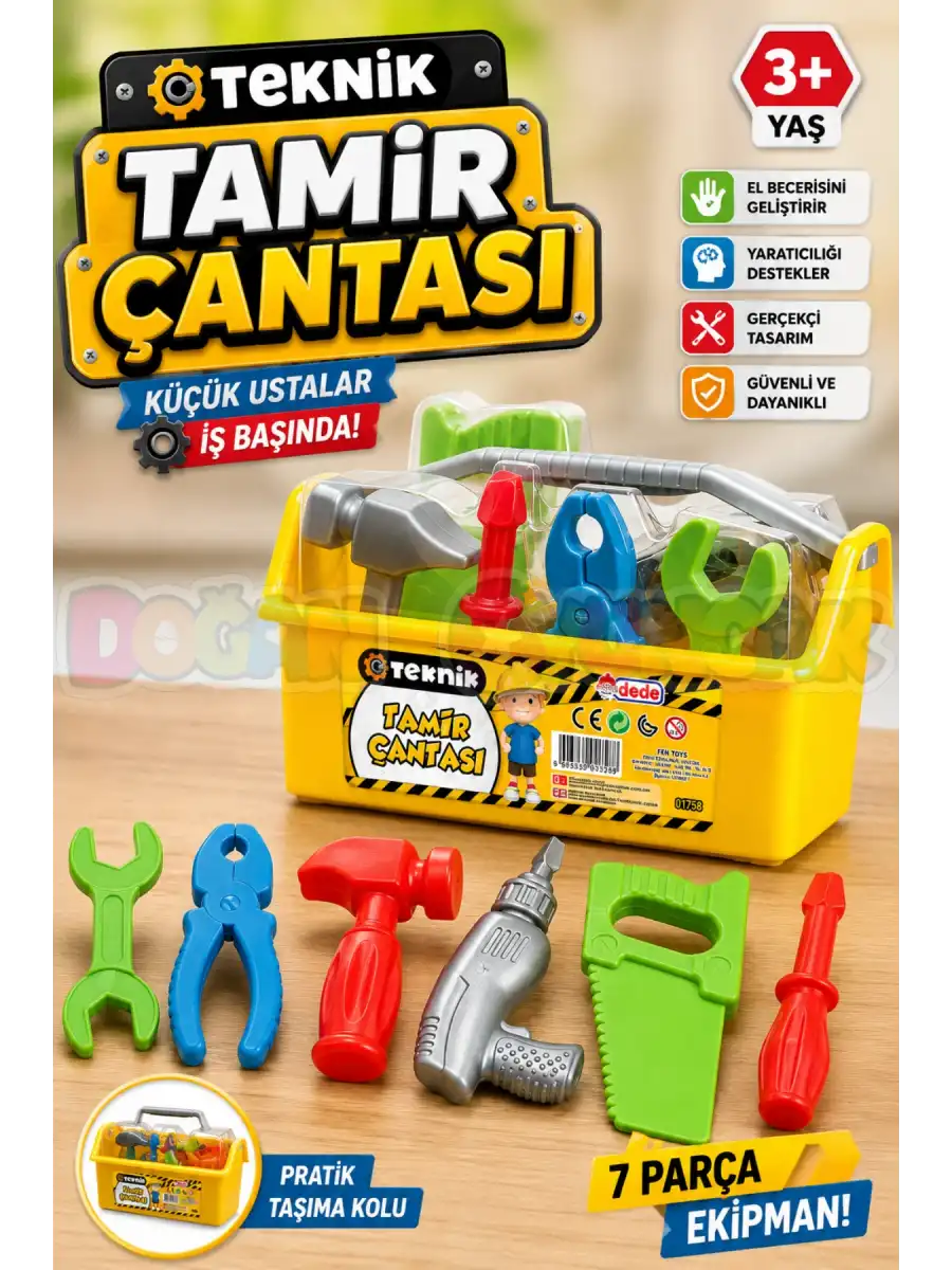 Teknik Tamir Çantası - Oyuncak Tamir Setleri - Tamir Aletleri - Alet Seti - Vidalama Seti