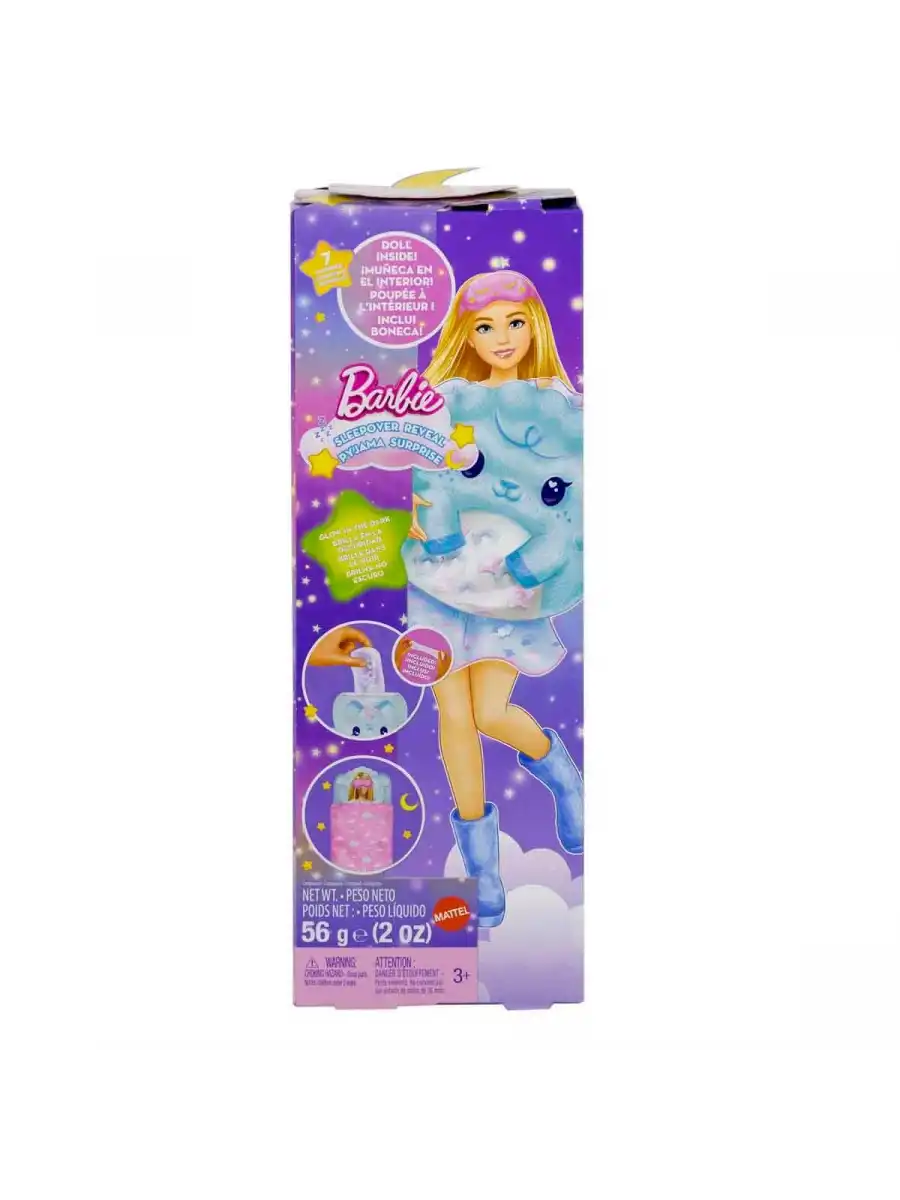 Barbie Sleepover Reveal - Mavi Pijamalı JMR88 - Barbie Oyuncak Barbie Bebek