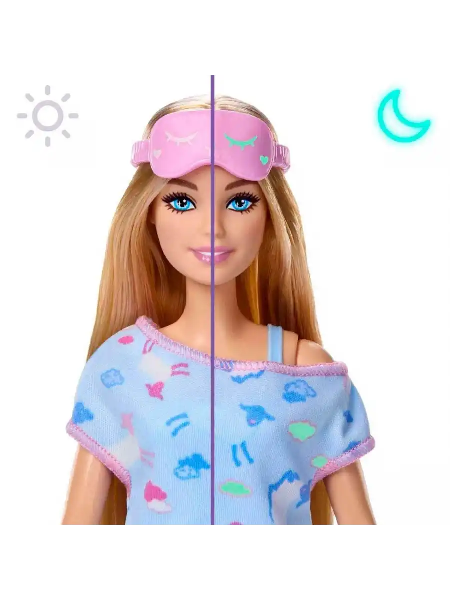 Barbie Sleepover Reveal - Mavi Pijamalı JMR88 - Barbie Oyuncak Barbie Bebek