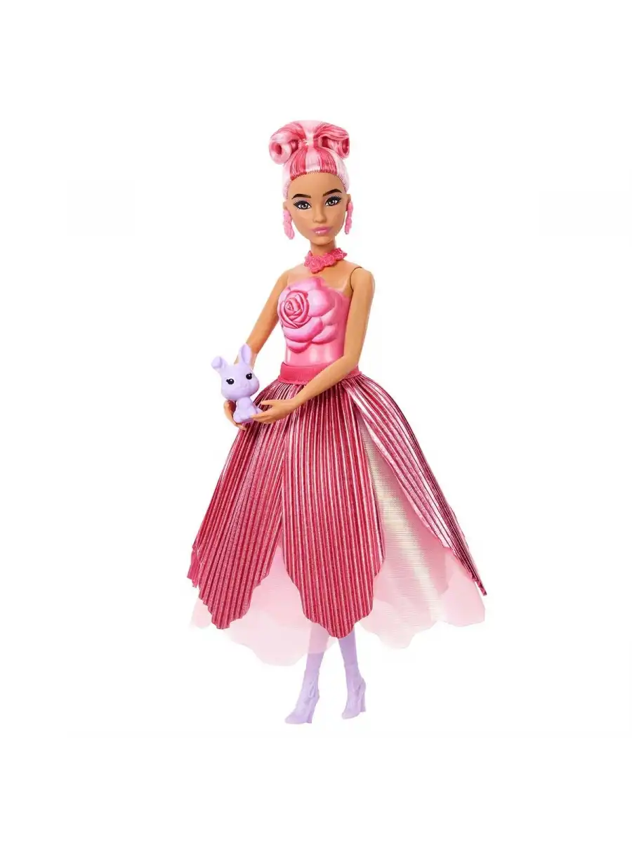 Barbie Petal Pop - Kırmızı Gül Bebek JMF59 - Barbie Oyuncak Barbie Bebek