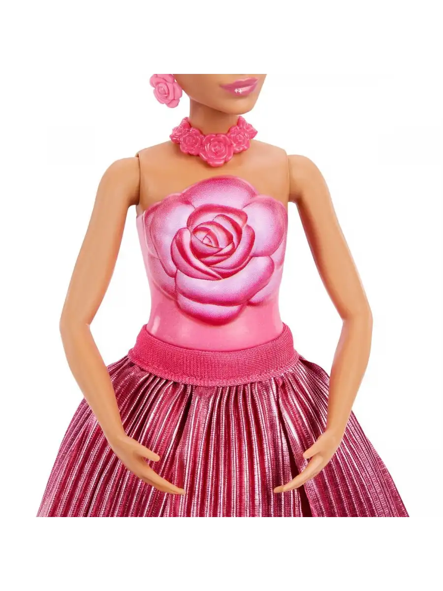 Barbie Petal Pop - Kırmızı Gül Bebek JMF59 - Barbie Oyuncak Barbie Bebek