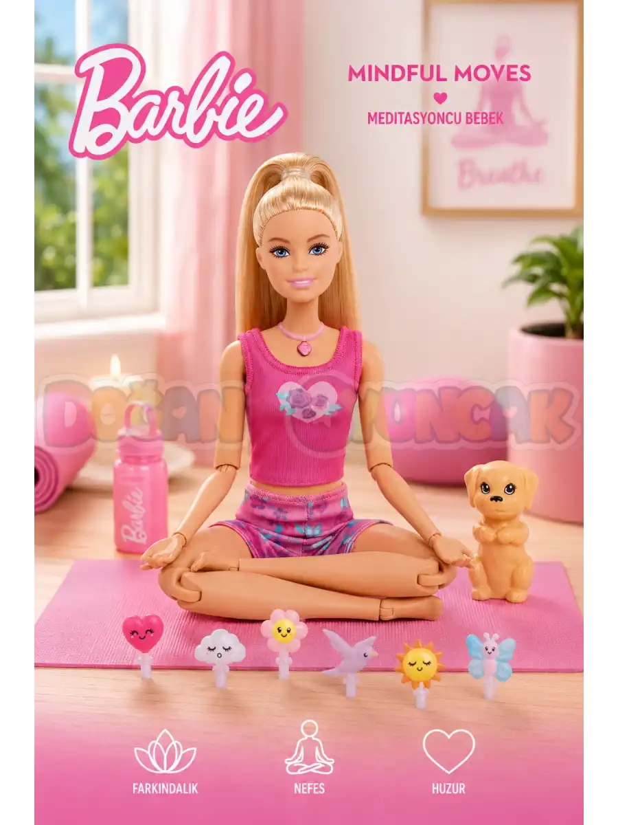 Barbie Mindful Moves - Barbie Meditasyoncu Bebek JJN55 - Barbie Oyuncak Barbie Yoga Bebek