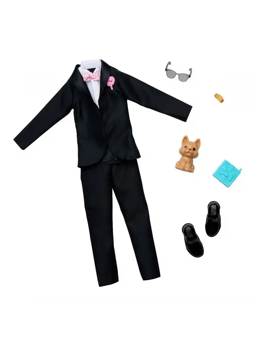 Barbie Ken Fashion - Damat Aksesuarları HWV77 - Barbie Ken Oyuncak Barbie Bebek Damat Oyuncak