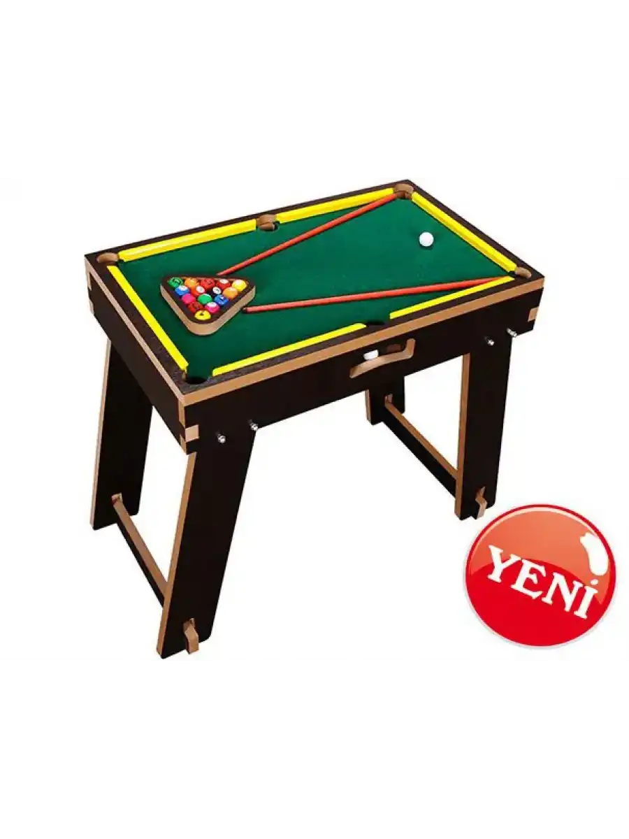 Ahşap Bilardo Masası - Bilardo Maçı - Bilardo Oyuncak - 8 Ball Oyunu - Büyük Bilardo Seti - Bilardo Oyuncağı