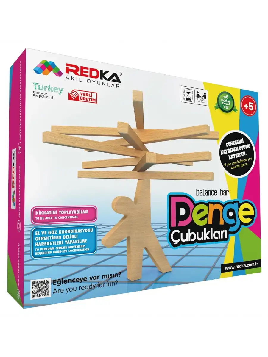 Ahşap Denge Çubukları - Ahşap Oyuncaklar - Ahşap Denge Oyunu - Redka Denge Çubukları