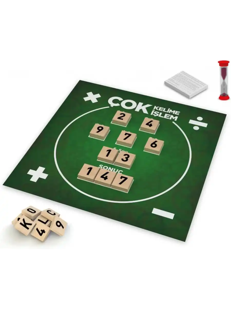 Ahşap Kelime Oyunu - Redka Çok Kelime Çok İşlem Oyunu - Matematik Oyunu Kelime Oyunu