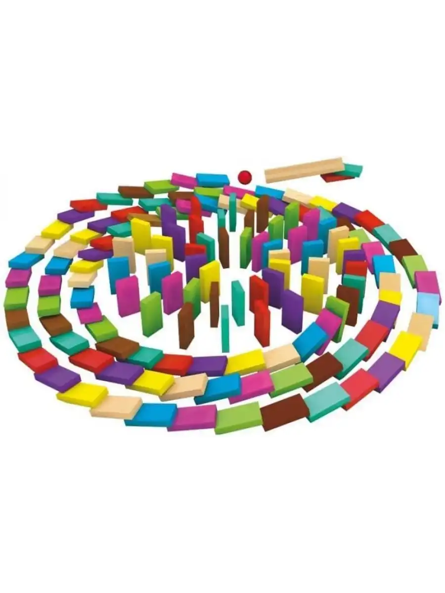 Ahşap Renkli Domino Oyunu - Redka Domino Oyunu Ahşap Oyuncaklar - Domino Oyunu
