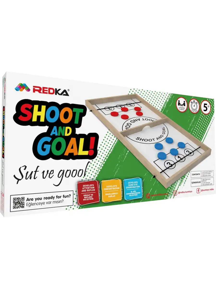 Ahşap Şut ve Gol Oyunu - Ahşap Oyuncaklar - Fast Finger Oyunu - Redka Şut ve Gol Oyunu