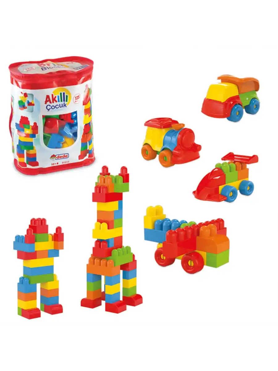 Akıllı Çocuk (125 Parça) - Büyük Parça Lego - Lego Setleri - Bloklar - Bebek Lego