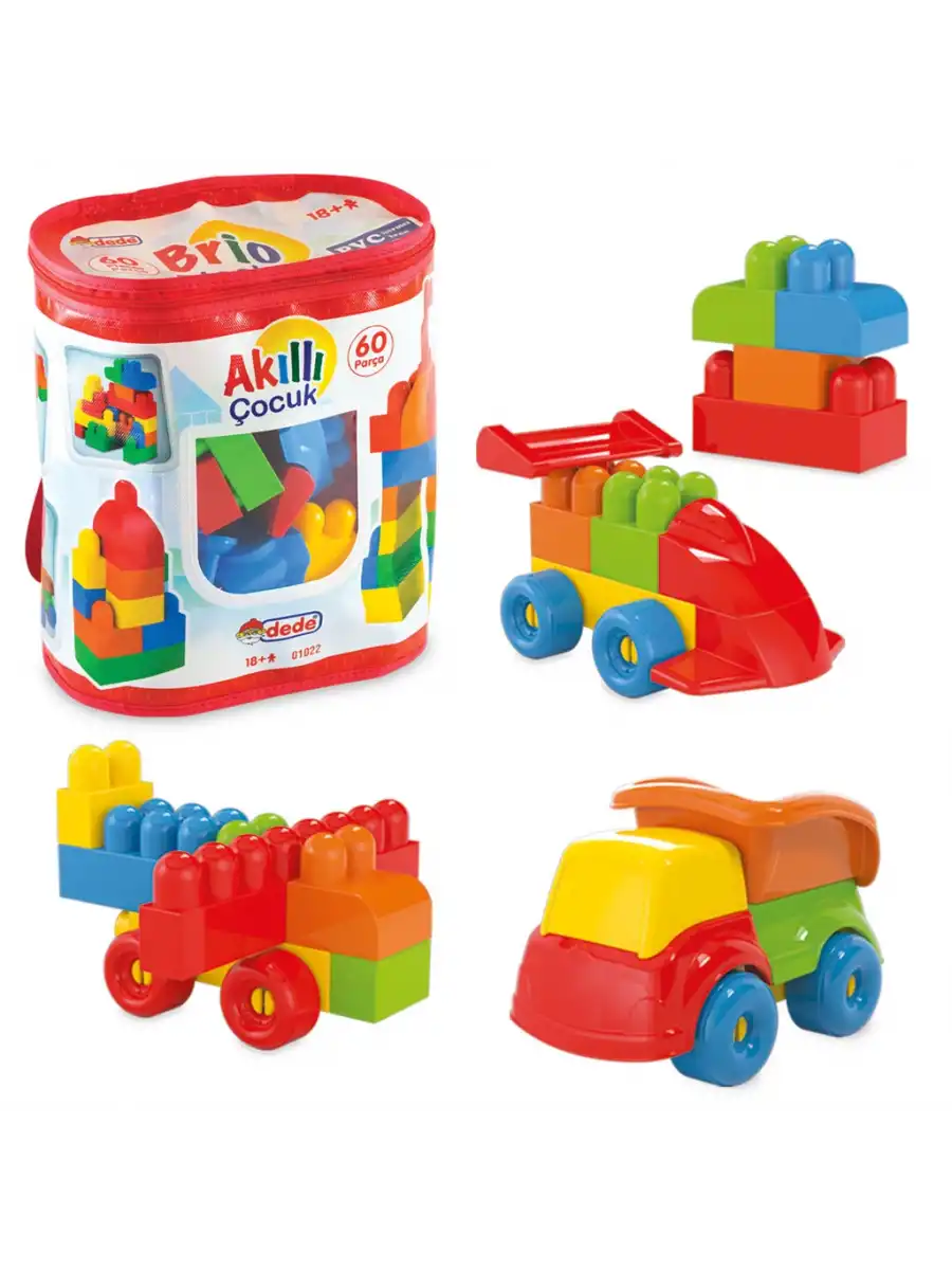 Akıllı Çocuk (60 Parça) - Büyük Parça Lego - Lego Setleri - Bloklar - Bebek Lego