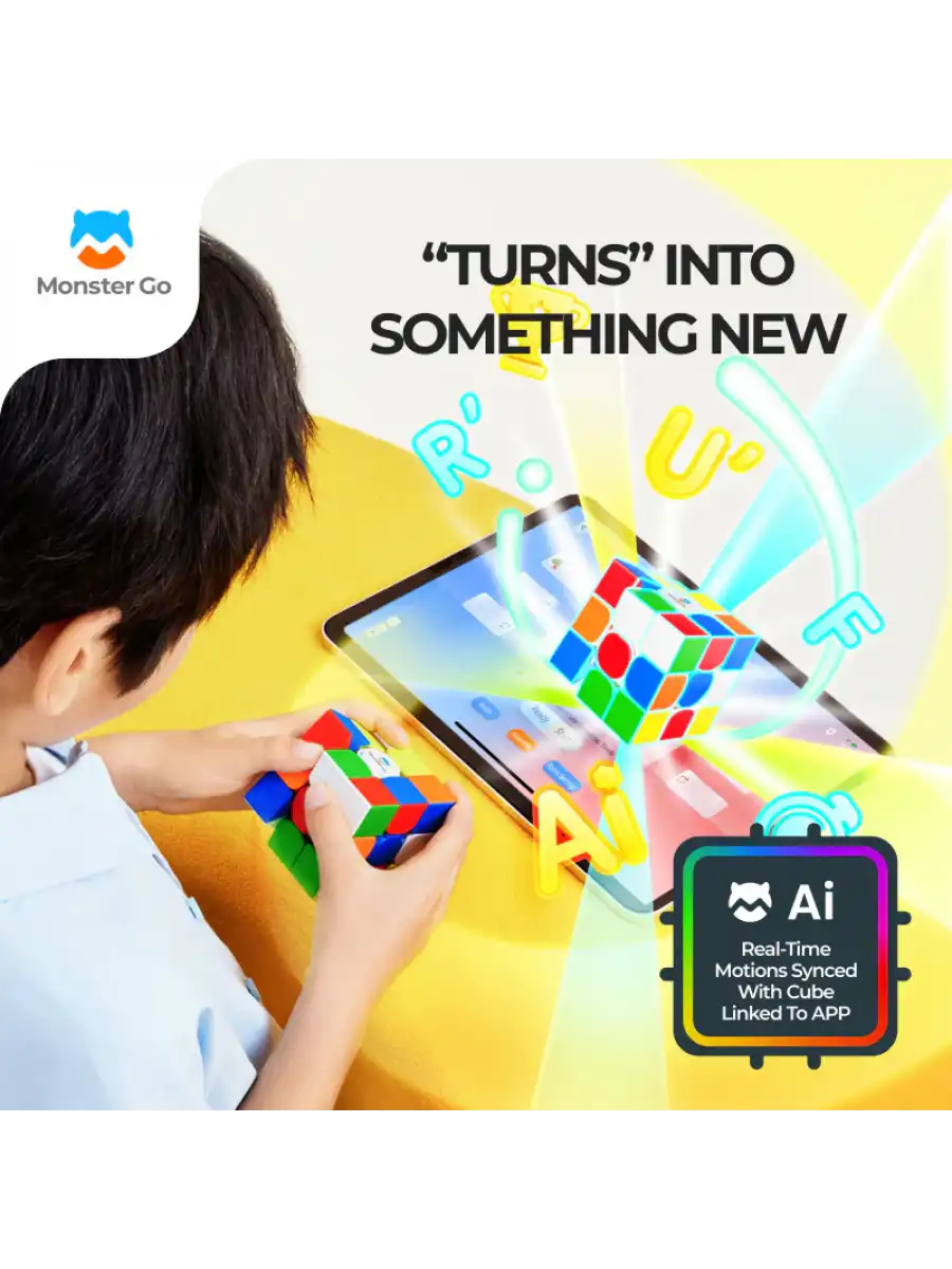 Akıllı GAN Monster Go Standard 3x3 Manyetik Küp - Zeka Küpü - Akıllı Küp - Yapay Zekalı Küp - Akıllı Manyetik