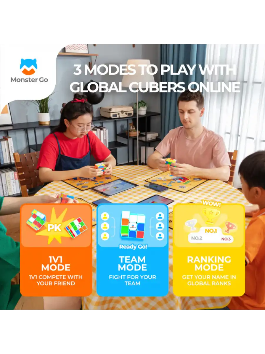 Akıllı GAN Monster Go Standard 3x3 Manyetik Küp - Zeka Küpü - Akıllı Küp - Yapay Zekalı Küp - Akıllı Manyetik