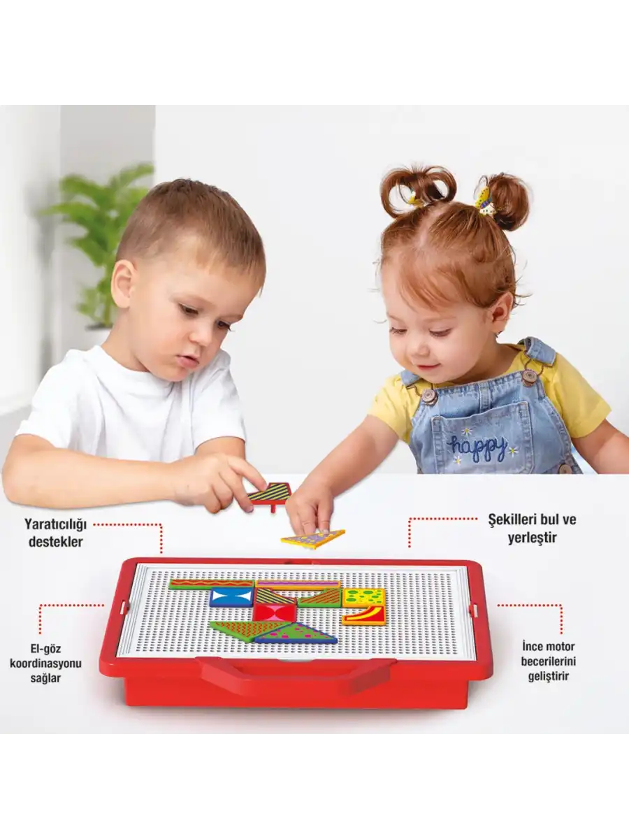 Arkadaşım Bul ve Yap Çanta - Lego Setleri - Geometrik Oyun - Görsel Aktivite - Oyuncak