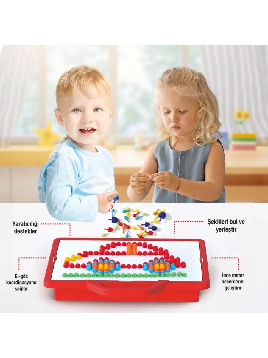 Arkadaşım Çivi Oyunu Çanta - Lego Setleri - Çivi Seti - Görsel Aktivite - Oyuncak
