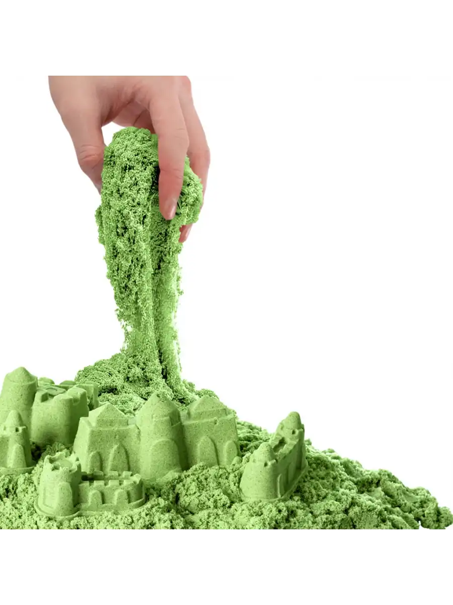 Art Sand Aksesuarlı Yeşil Oyun Kumu 1000 Gr. - Kinetik Kum Seti - Natural Kum - Doğal Kum