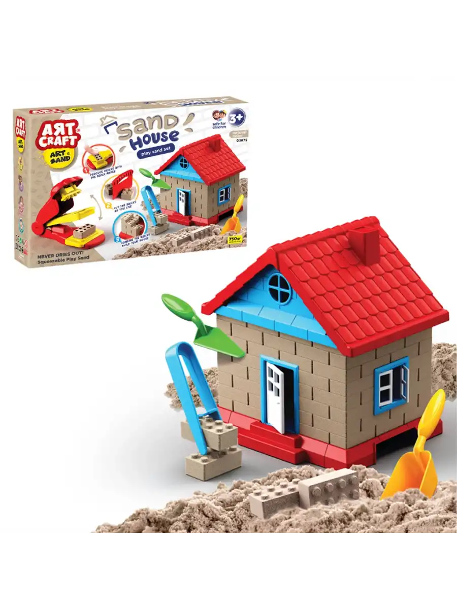 Art Sand Kinetik Ev Kum Seti 750 Gr. - Oyun Kumu Seti - Kinetik Kum Seti - Natural Kum - Doğal Kum