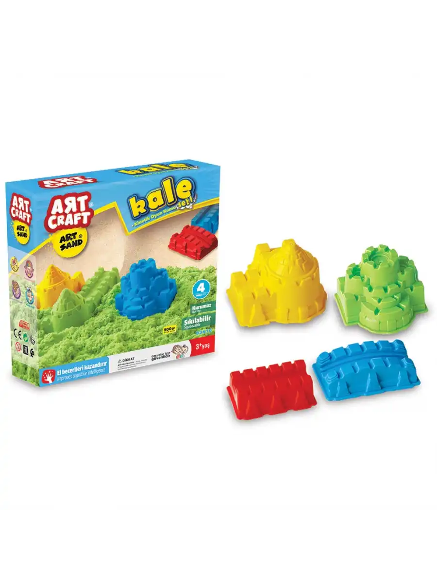 Art Sand Kale Seti 500 Gr. - Oyun Kumu Seti - Kinetik Kum Seti - Natural Kum - Doğal Kum