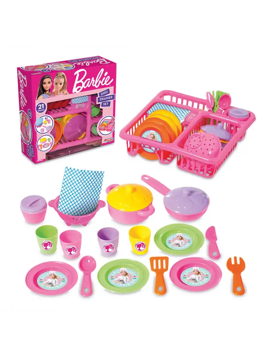 Barbie Bulaşıklık - Mutfak Setleri - Ev Oyuncak Setleri - Bulaşık Seti - Barbie Bulaşık Seti
