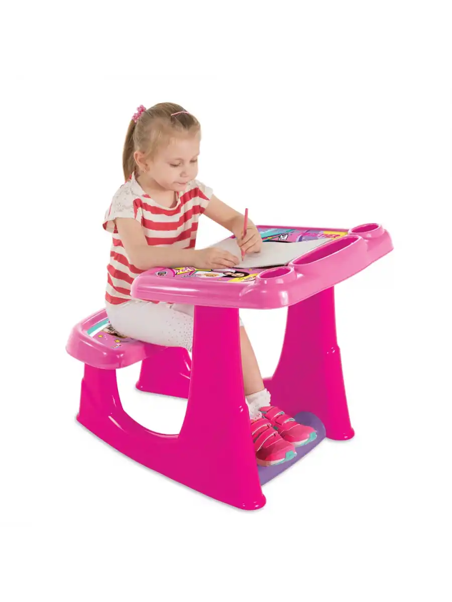 Barbie Çalışma Masası - Çalışma Masaları - Eğitici Masa - Aktivite Masası