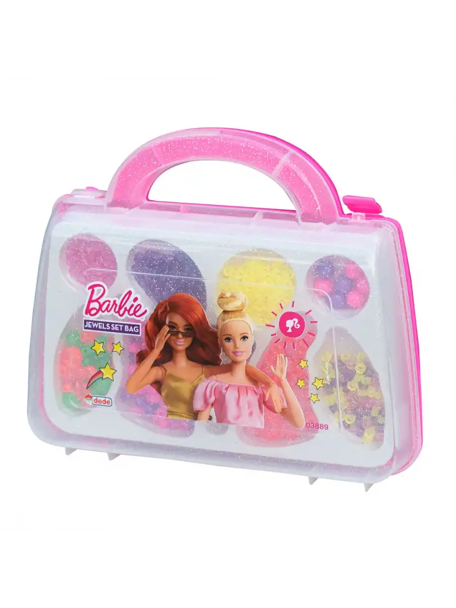Barbie Çantalı Takı Seti - Dede Takı Seti - Boncuk Kolye Seti - Barbie Oyuncakları