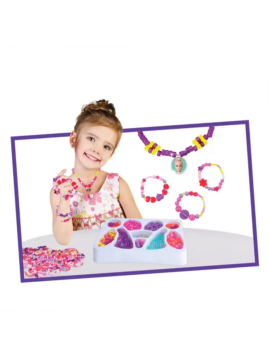 Barbie Çantalı Takı Seti - Dede Takı Seti - Boncuk Kolye Seti - Barbie Oyuncakları