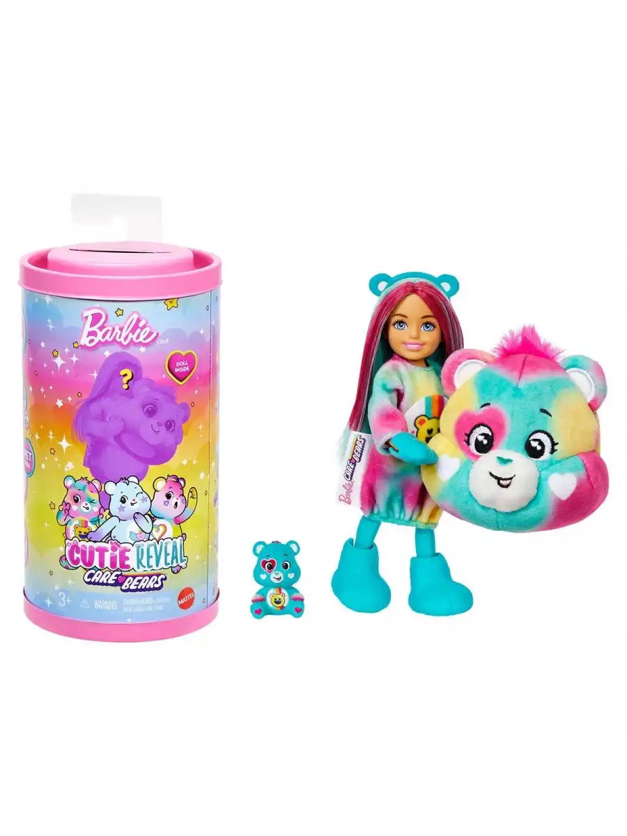 Barbie Chelsea Cutie Reveal Care Bear 2. Seri Peluş Ayı Kıyafet JGH75 - Barbie Chelsea Bebek