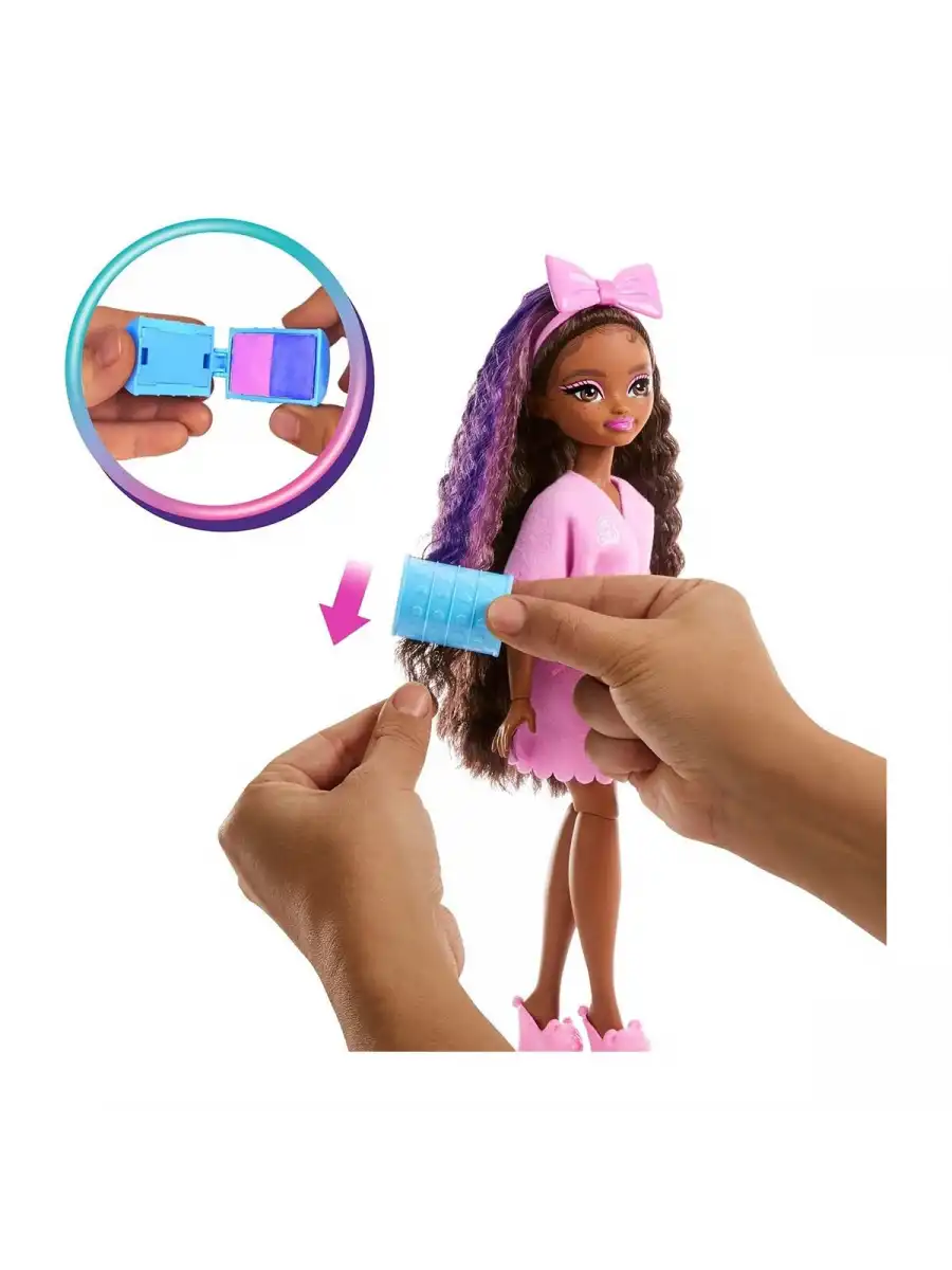 Barbie Dream Besties Brooklyn ile Akşam Eğlencesine Hazırlanma JGG39 - Barbie Bebek