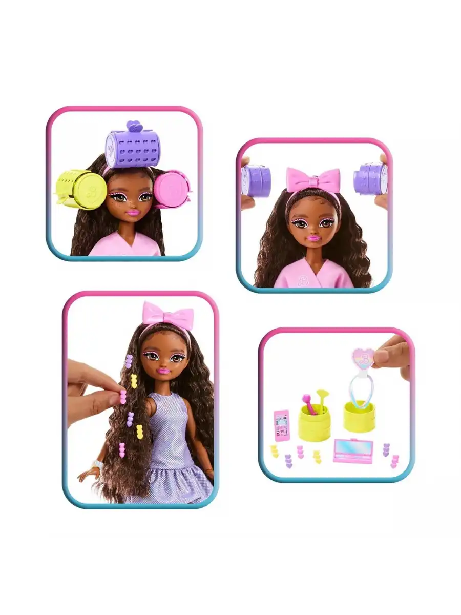 Barbie Dream Besties Brooklyn ile Akşam Eğlencesine Hazırlanma JGG39 - Barbie Bebek