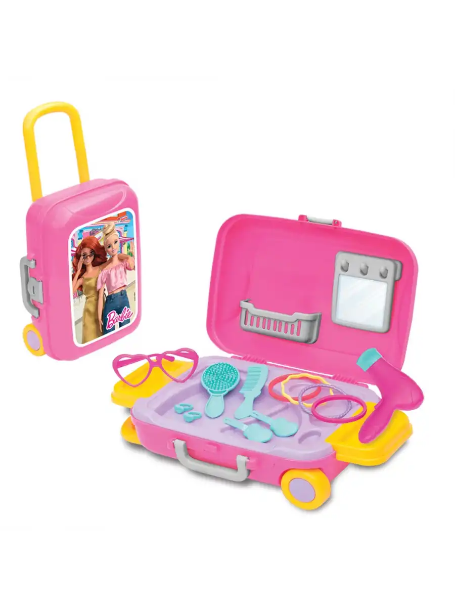 Barbie Güzellik Set Bavulum - Güzellik Setleri - Kuaför Oyuncak Seti - Makyaj Seti