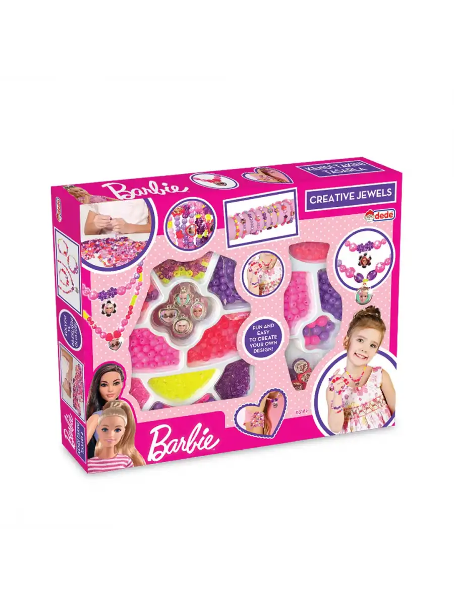 Barbie İkili Takı Seti - Dede Takı Seti - Boncuk Kolye Seti - Barbie Oyuncakları
