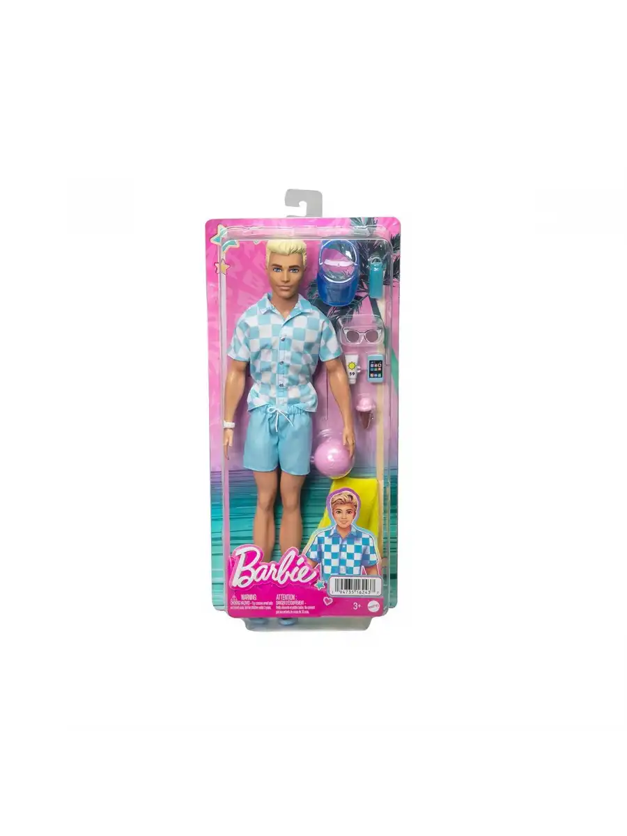 Barbie Ken Plaj Günü Oyun Seti HPL74 - Barbie Ken Bebek Ken Bebek Plaj Seti