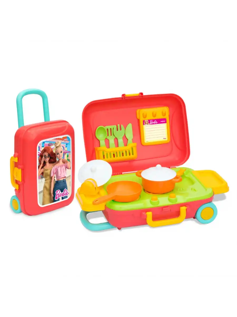 Barbie Mutfak Set Bavulum - Mutfak Setleri - Ev Oyuncak Setleri - Bulaşık Seti