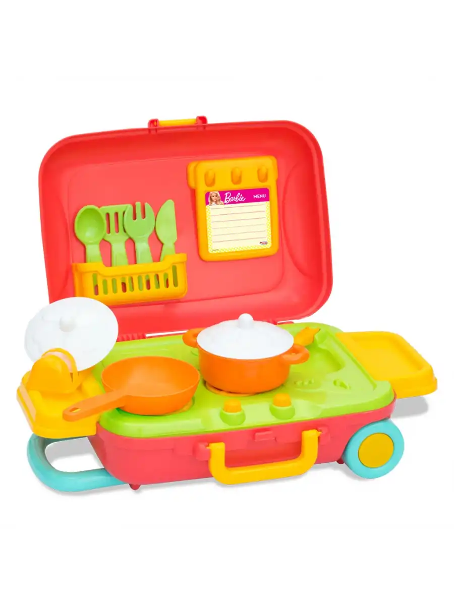 Barbie Mutfak Set Bavulum - Mutfak Setleri - Ev Oyuncak Setleri - Bulaşık Seti