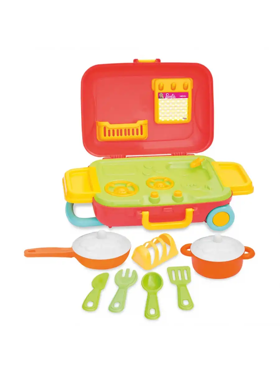 Barbie Mutfak Set Bavulum - Mutfak Setleri - Ev Oyuncak Setleri - Bulaşık Seti