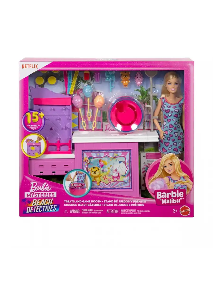 Barbie Mysteries Beach Detectives Malibu Bebek ve Oyun Seti JFV67 - Barbie Bebek