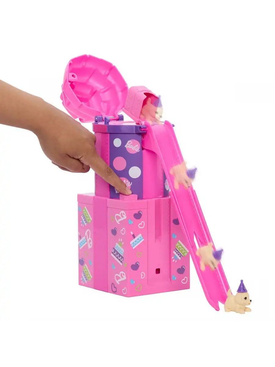 Barbie Party Unboxed Parti Sürprizi Doğumgünü Süprizi JKF66 - Barbie Oyuncak Barbie Bebek