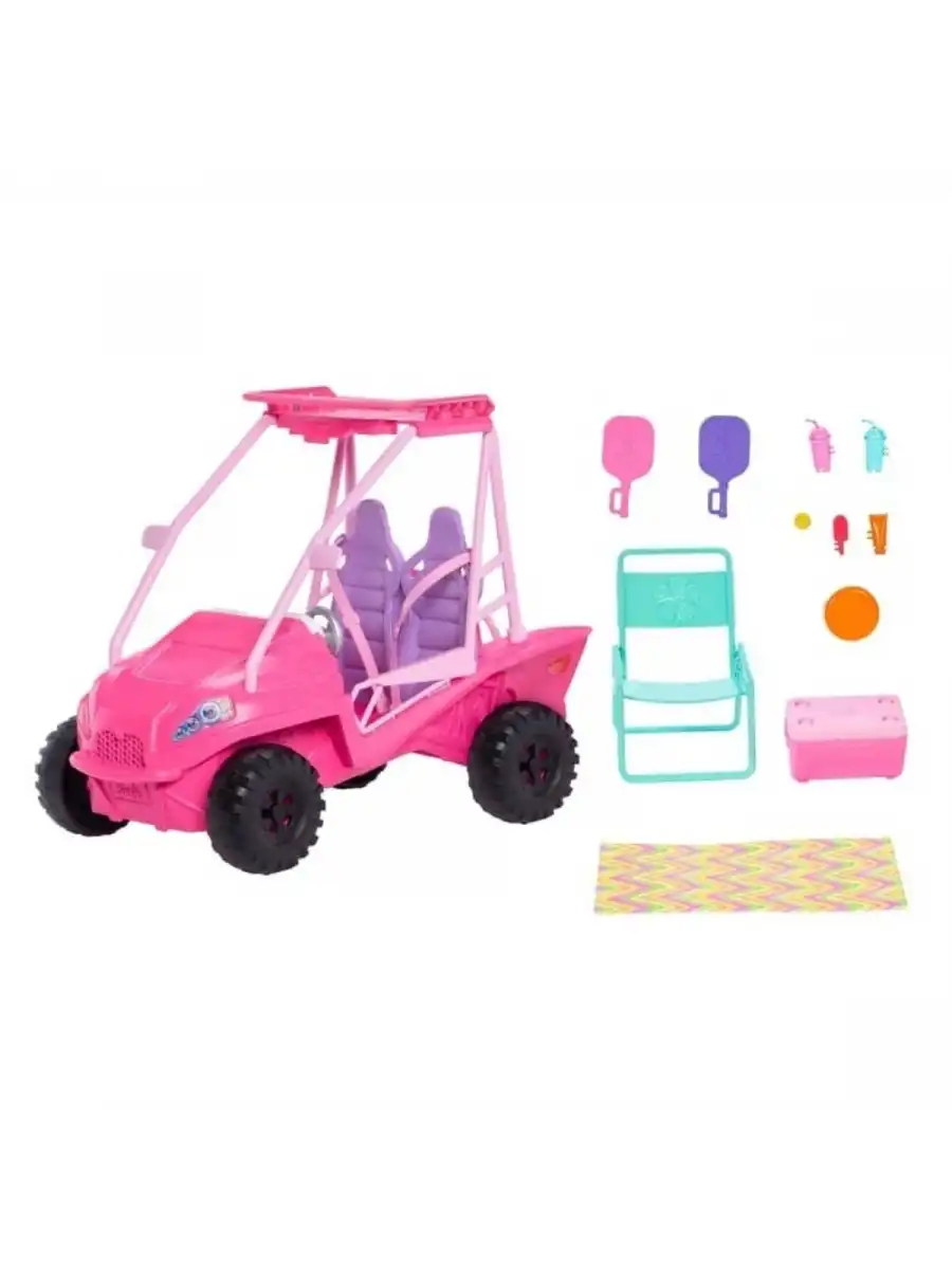 Barbie Plaj Arabası Oyun Seti - Barbie Mysteries: Beach Detectives JFV68 - Barbie Bebek