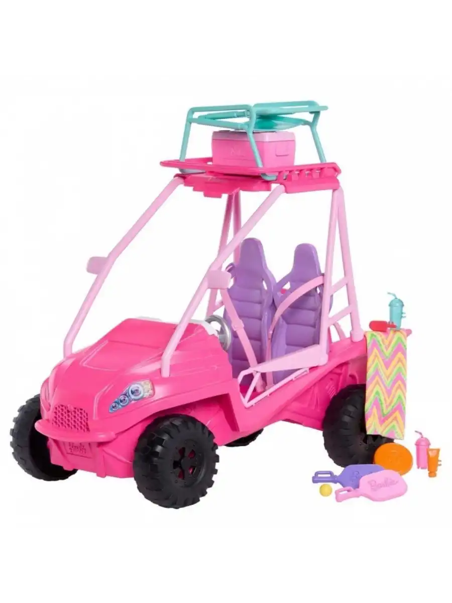 Barbie Plaj Arabası Oyun Seti - Barbie Mysteries: Beach Detectives JFV68 - Barbie Bebek