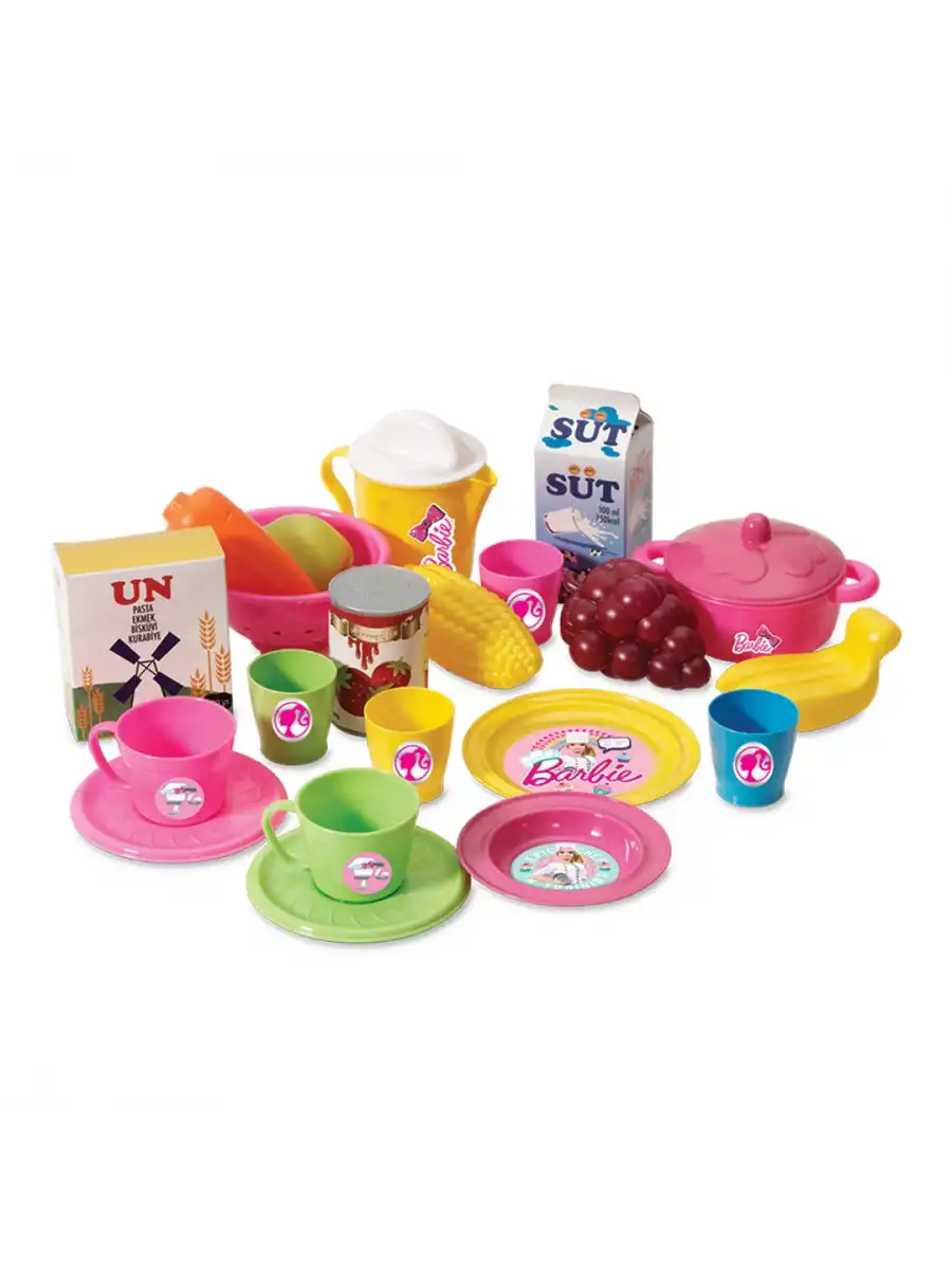 Barbie Sepetli Market Arabası - Mutfak Setleri - Ev Oyuncak Setleri