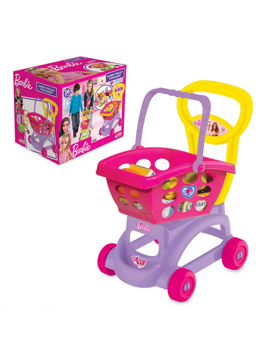 Barbie Sepetli Market Arabası - Mutfak Setleri - Ev Oyuncak Setleri