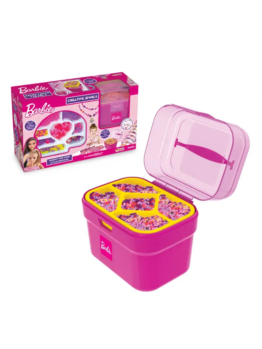 Barbie Sepetli Takı Seti - Dede Takı Seti - Boncuk Kolye Seti - Barbie Oyuncakları